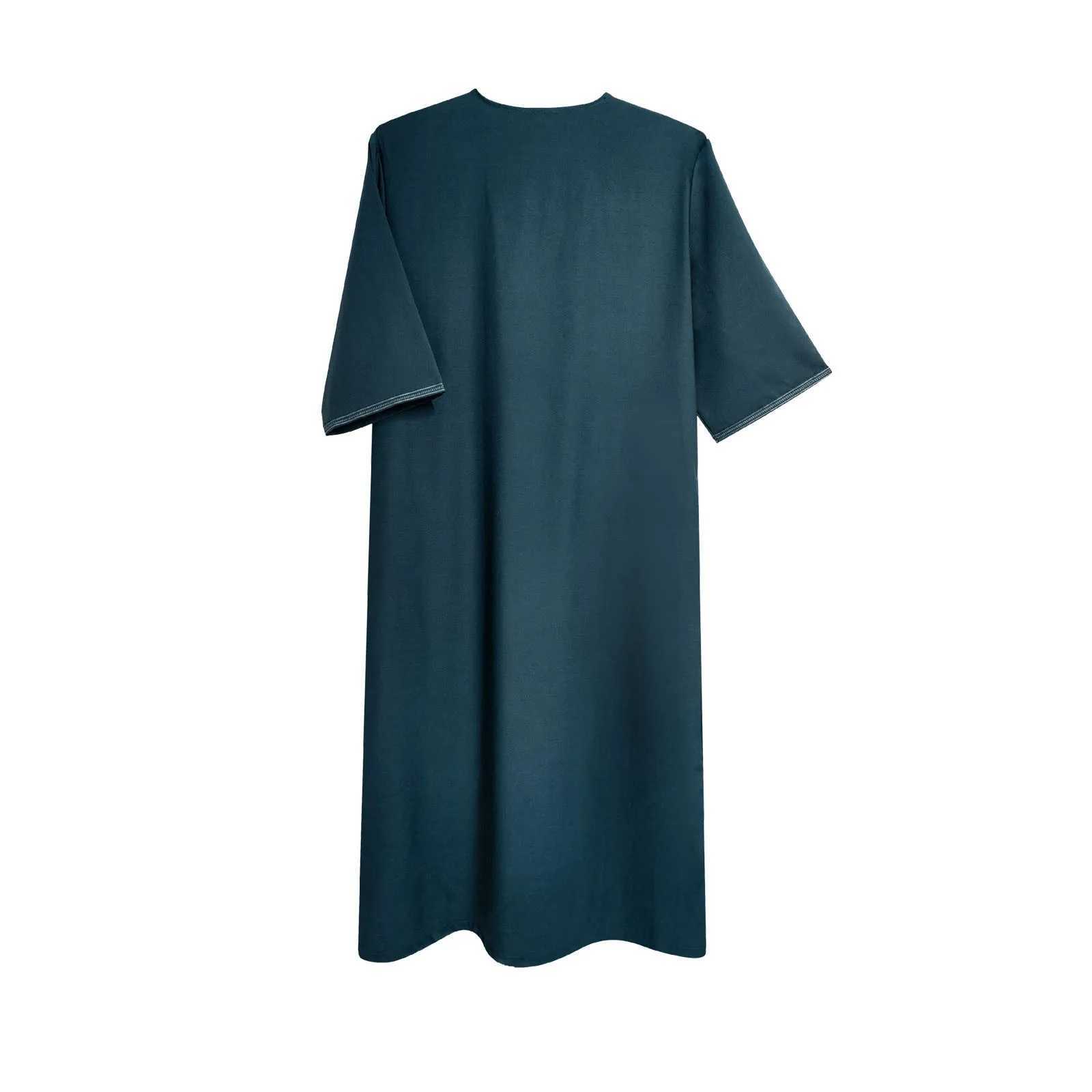 Muslim Men Robe Embroidered Loose Luxury Long Skirt Ramadan Prayer Kaftan Pakistan Attire Thobe Gentleman Traditional Dress 2025 X250514