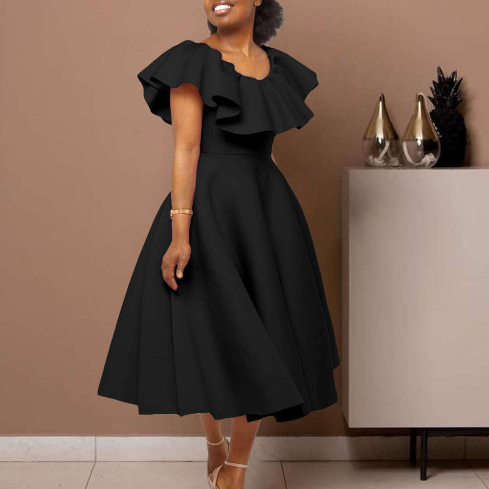 Women's Wear Women's Wear Fashionable And Elegant Ruffle Large Skirt, Banquet Dress, Evening Dress