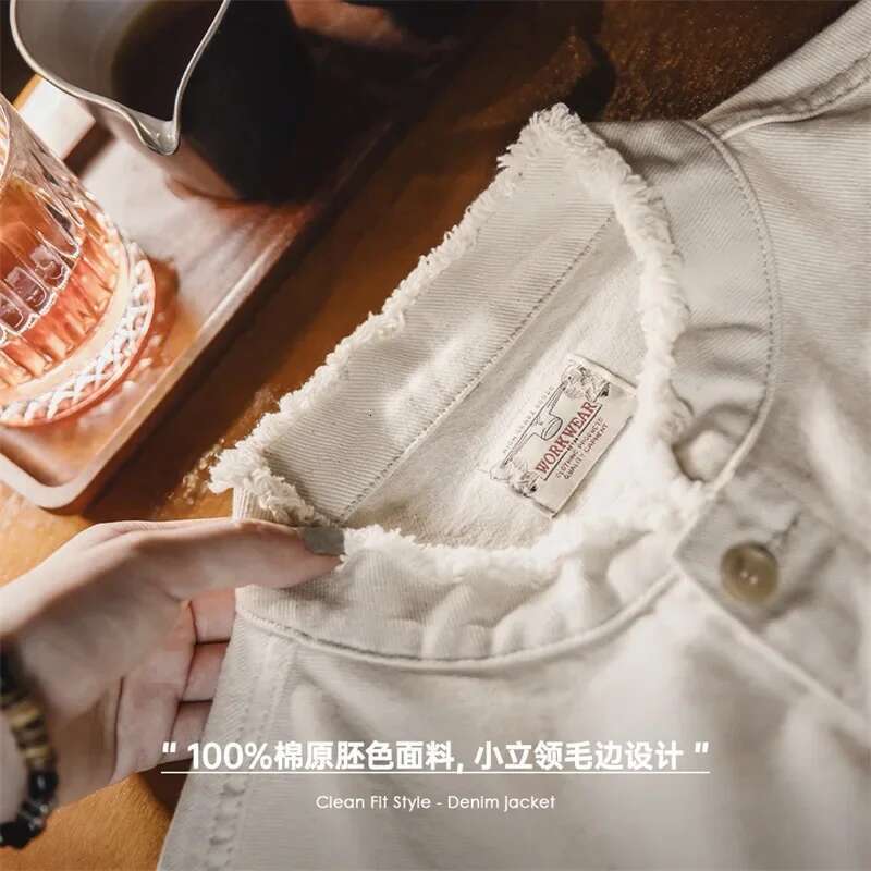 Maden Women's American Jacket Casual Loose Design Sense Pure Cotton Denim Coat Autumn Winter