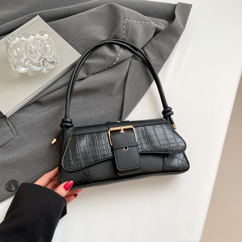 Women's Design Crocodile Pattern Commuter Underarm 2025 New Elegant New Free Luxury Bag Delivery Designer Bag Texture Fashion Crossbody Bag Xiaox
