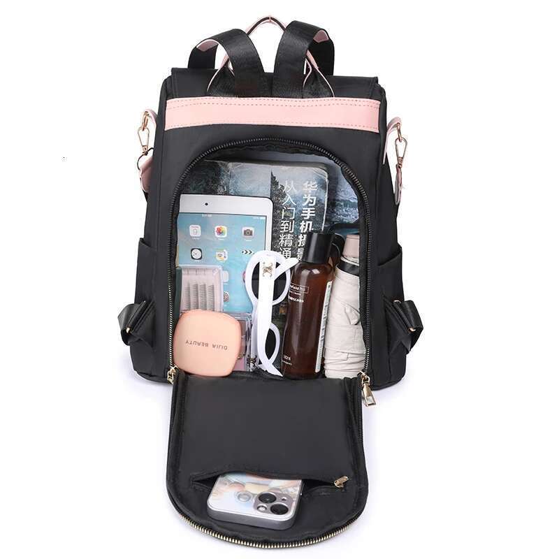 Anti Theft Backpack Woman Waterproof Nylon Big Back Pack For Women Fashion Ladies Multifunctional Bagpack Outdoor Travel Bag