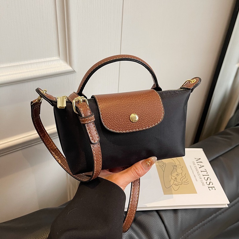 2025 Spring New Oxford Cloth Lightweight Small Color Contrasting Fashion Women's Handbag Casual Diagonal Cross Bag
