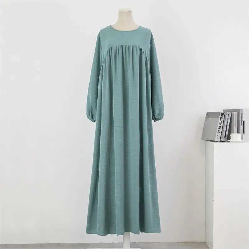 Women Loose Maxi Dresses Muslim Dress Spring Autumn Female Full Slve Casual Solid Pockets Robe Long Dresses Mujer Vestidoes X250514
