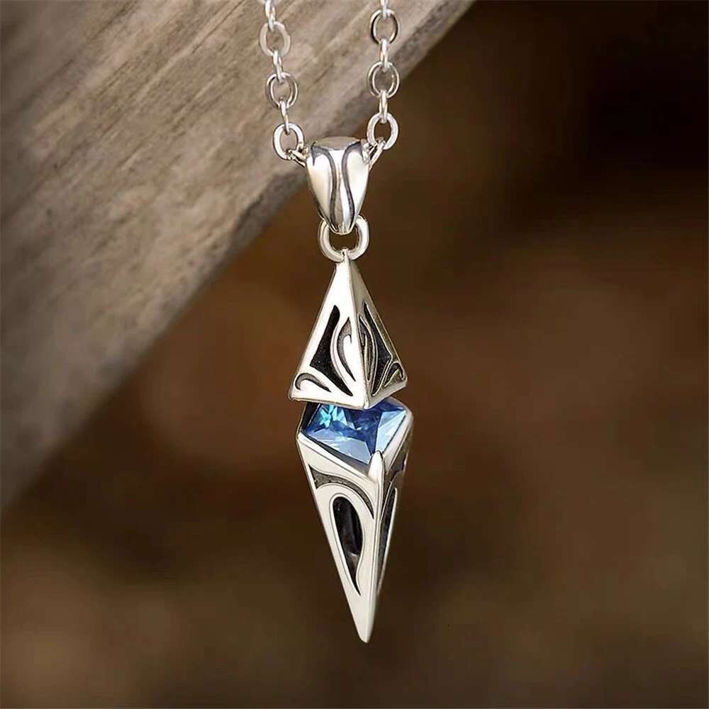 Retro Sier Plated Star Mans Necklace Versatile Copper Sparkling Zircon Clavicle Chain For Women Wedding Jewelry Female Gifts