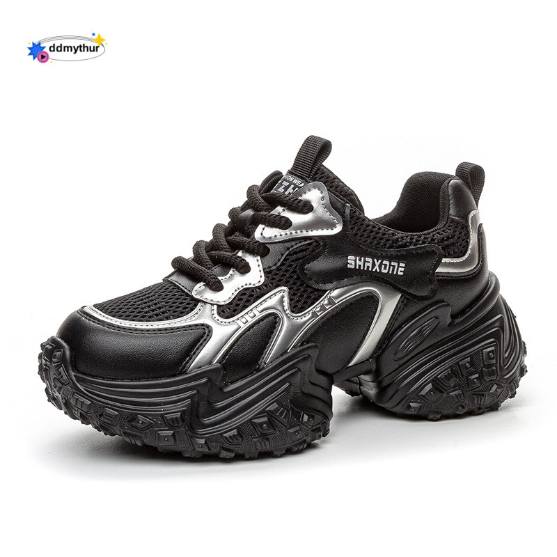 Genuine leather dad women, 2024 autumn winter new item, thick oled height increaing anti lip port hoe, veratile and lightweight caual hoe for ddmythur