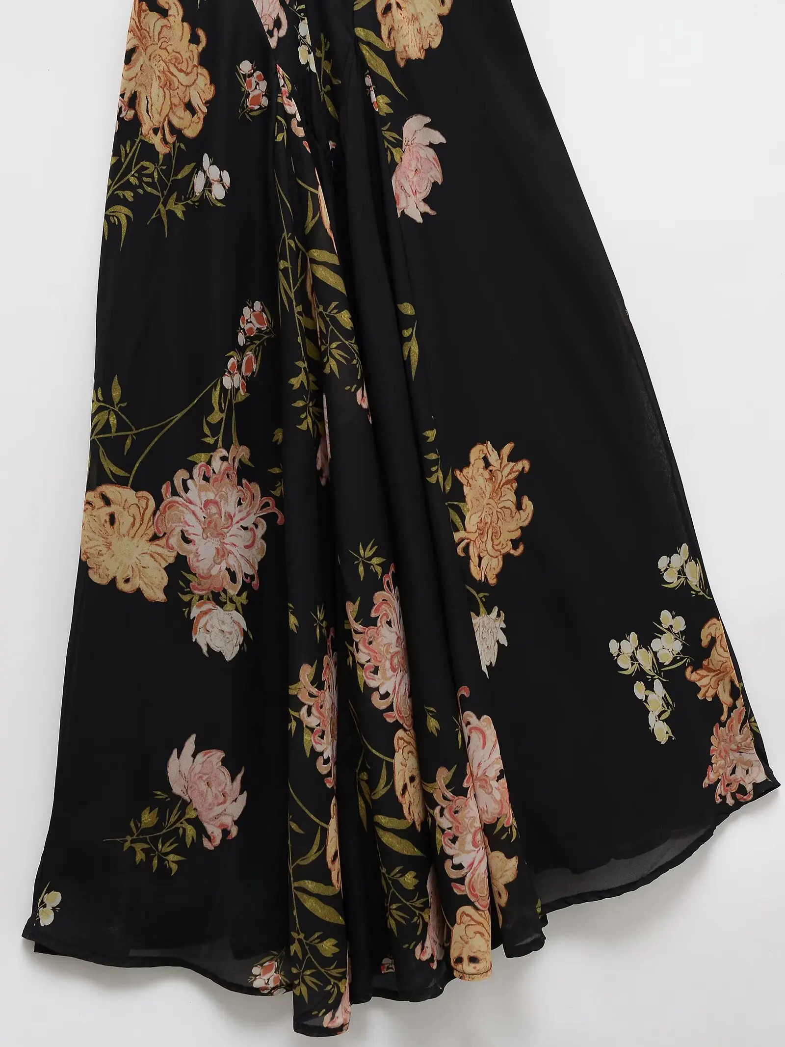 European and American style printed holiday temperament suspender dress 250514