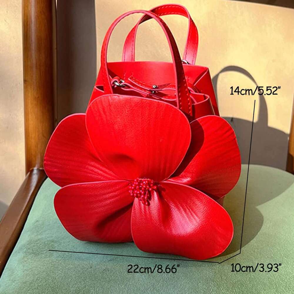 JIOMAY Bucket Purse Flower French Mini Tote Designer Handbags Drawstring Makeup Bag High Quality Temperament