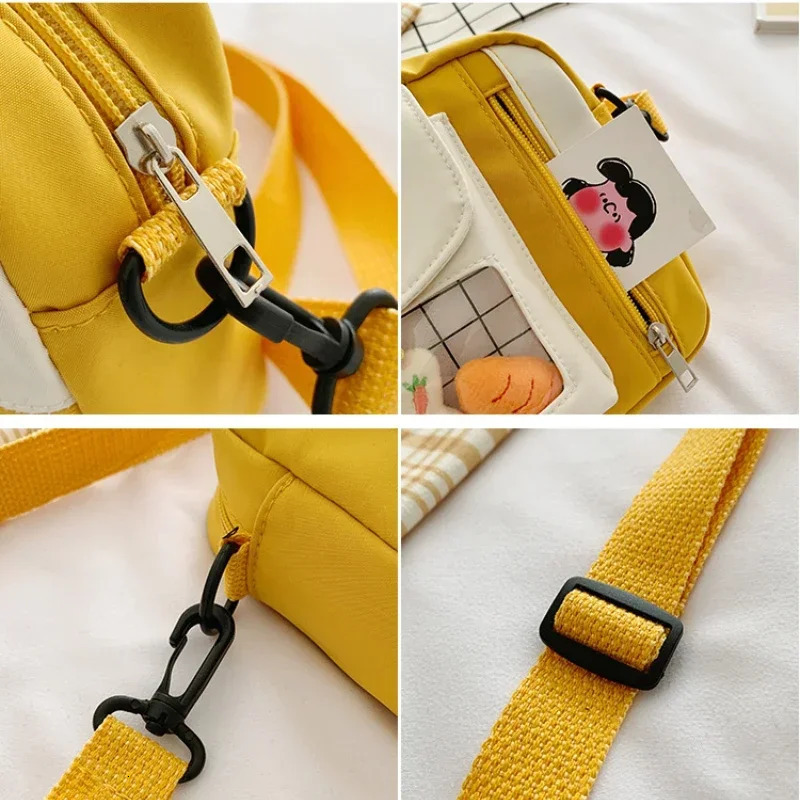 Women Crossbody Female Cute Girl Canvas Student Korean Version Oneshoulder Small Square Bag Multifunctional Allmatch Cross 250514