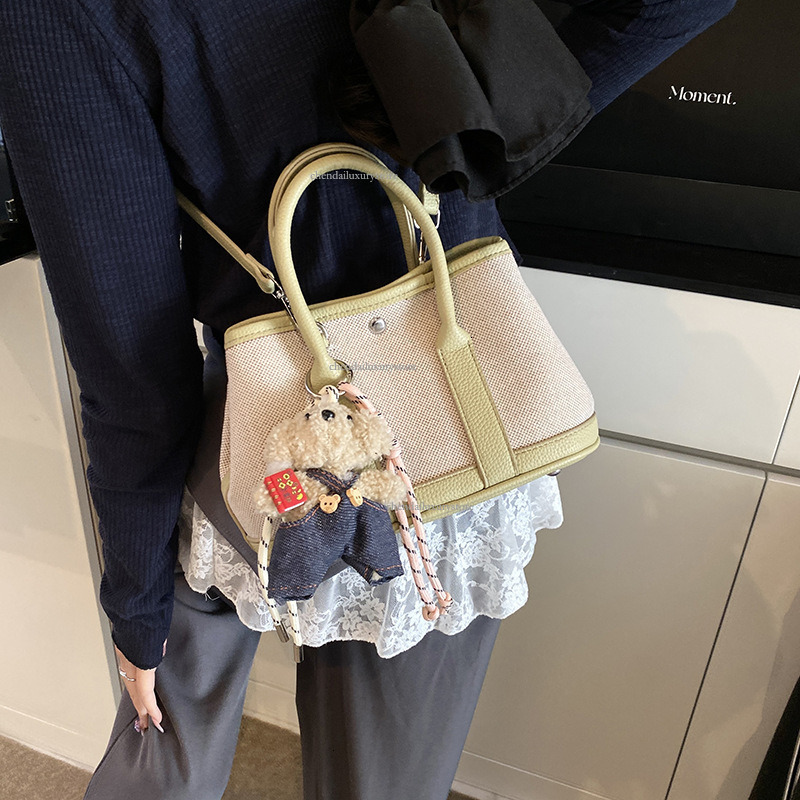 2025 Free Shipping Designer Bag New Fashionable Women's Mother And Child Handbag Comparison Splicing Texture Single Shoulder Crossbody Bag Studen