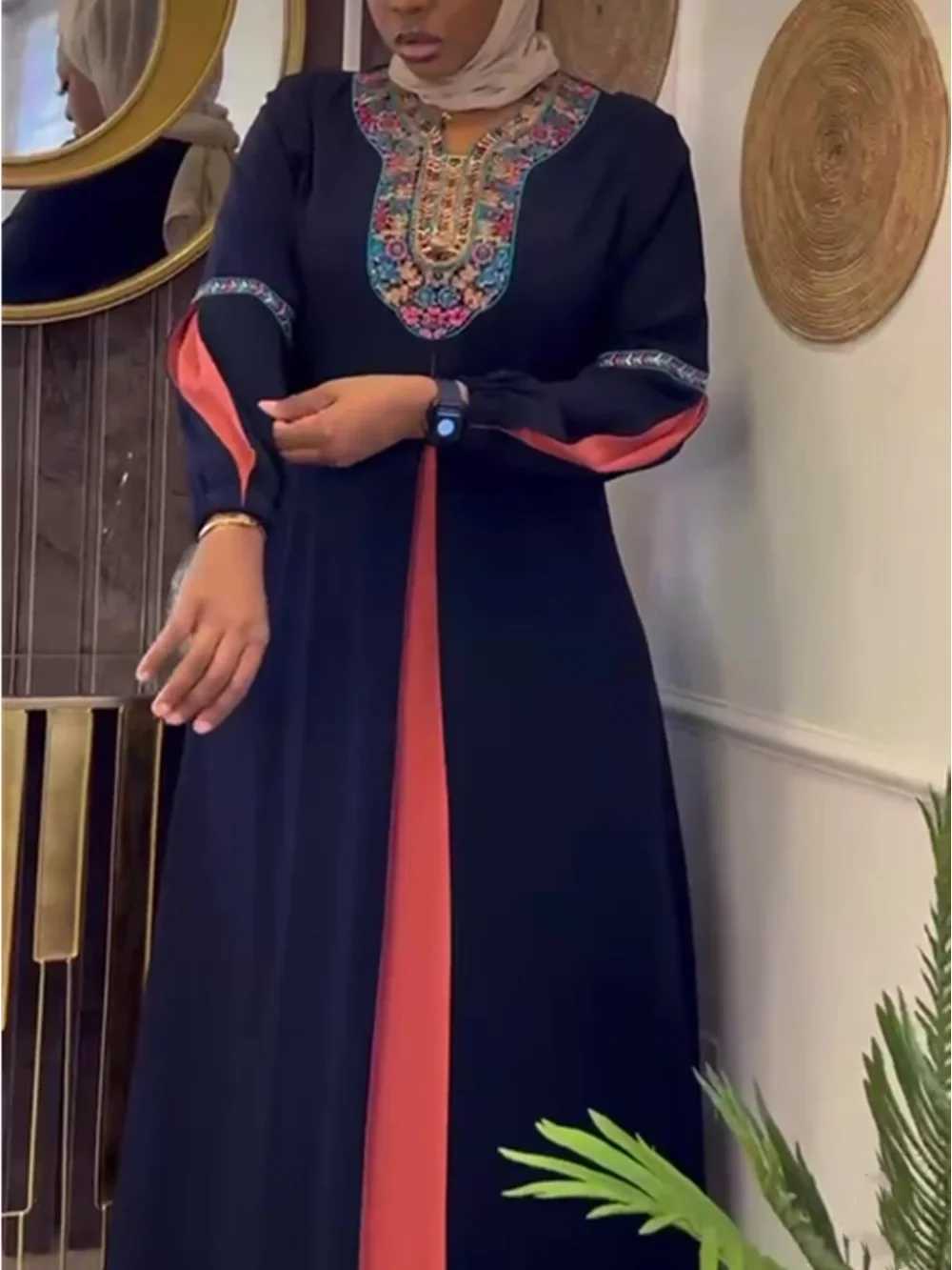 Ramadan Eid Abaya Dubai 2025 Islam Muslim Party Long Dress Abayas for Women Caftan Marocain Robe Femme Musulmane Maxi Dress X250514
