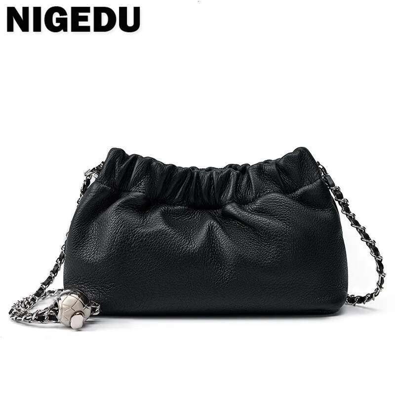 Genuine Leather women Shoulder Brand small chain flap bags for Ladies Handbag Natural Cowskin Female Crossbody Bags