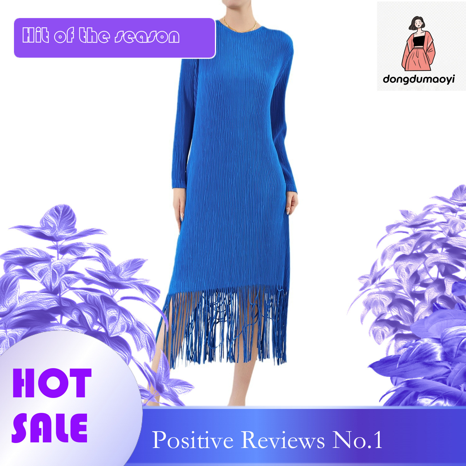 dongdumaoyi Miyake Knitted Skirt for Women 2024 Spring and Autumn Western Style Bottom Shirt, Women's Flow Su Outfit, Coat, Inner Fold Dress