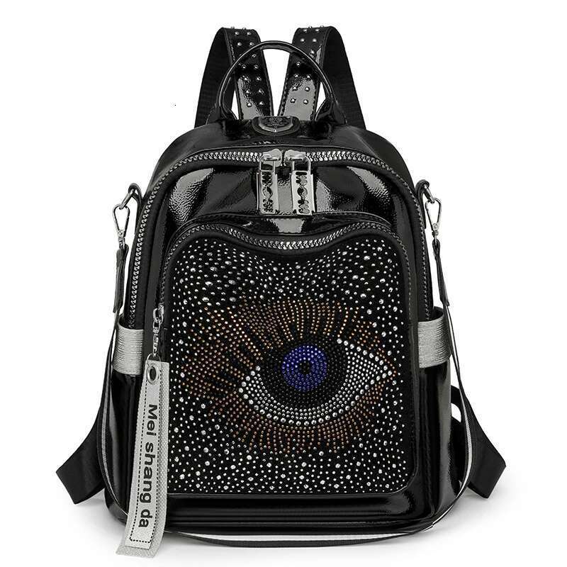 Designer Bag 2025 Designer Women Brand High Quality Leather Rhinestone Large Capacity Girls School Bag Fashion Travel Backpack Luxury Bag