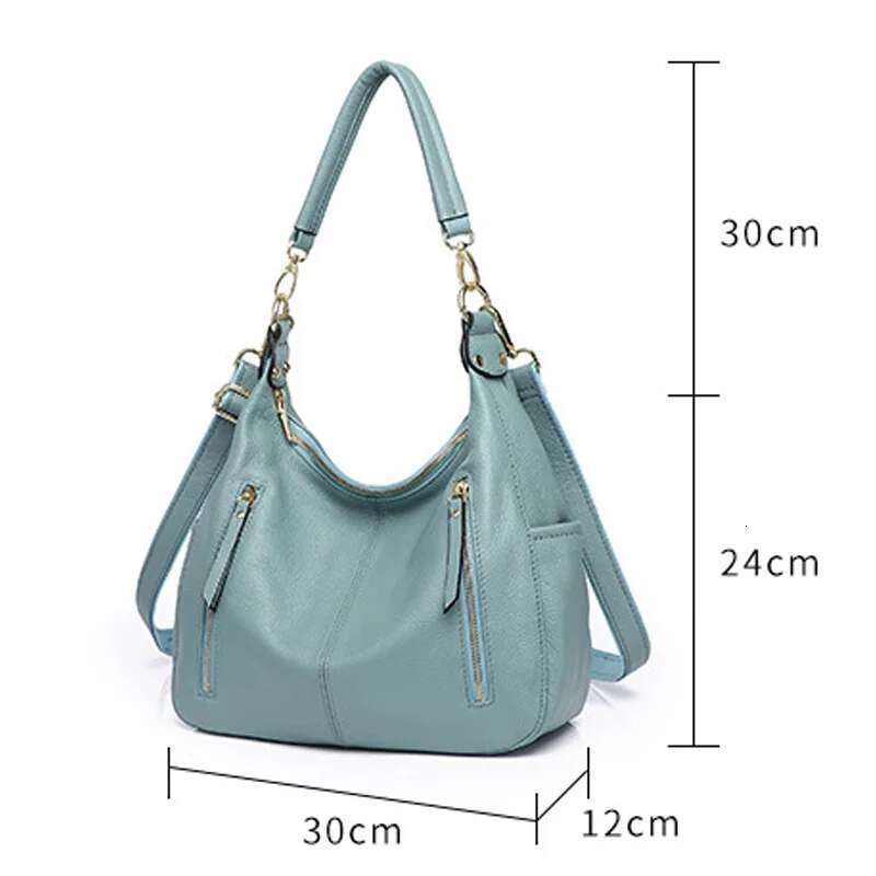 Zency Soft Genuine Leather Handbag High Quality Large Capacity Women's Hobos Shoulder Elegant Classic Female Crossbody Bags