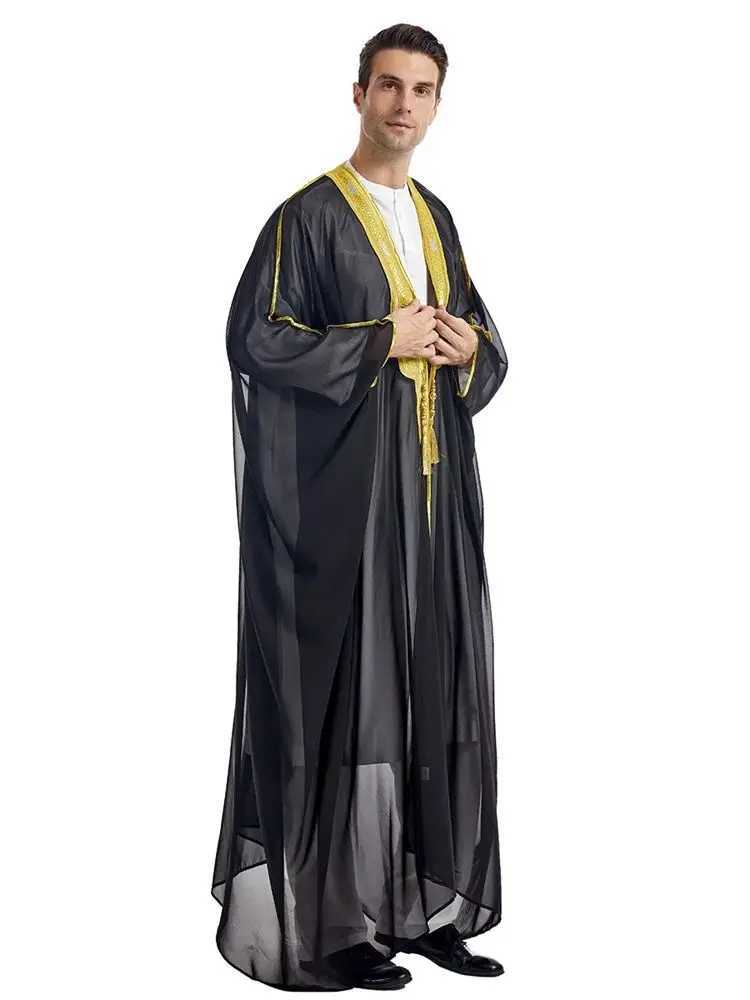 Ramadan Abayas For Prayer Clothes Men Ka Open Muslim Kimono Abaya Turkey Arabic Islam Djellaba Homme Robe Musulmane Hombre X250514