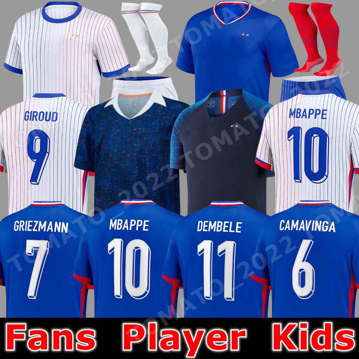 POGBA final Maillots de football 2024 Soccer Jersey BENZEMA Football shirts MBAPPE GRIEZMANN kit shirt hommes enfants MEN kids TCHOUAMENI DEMBELE GIROUD