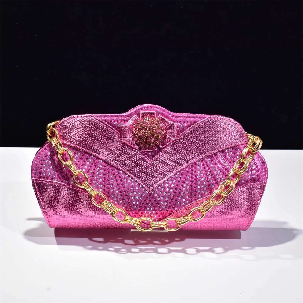 Arrival Evening New Bag Shoulder Chain Party Rhinestones Fashion Elegant Wedding Women's Handbag Crystal Small Wallet