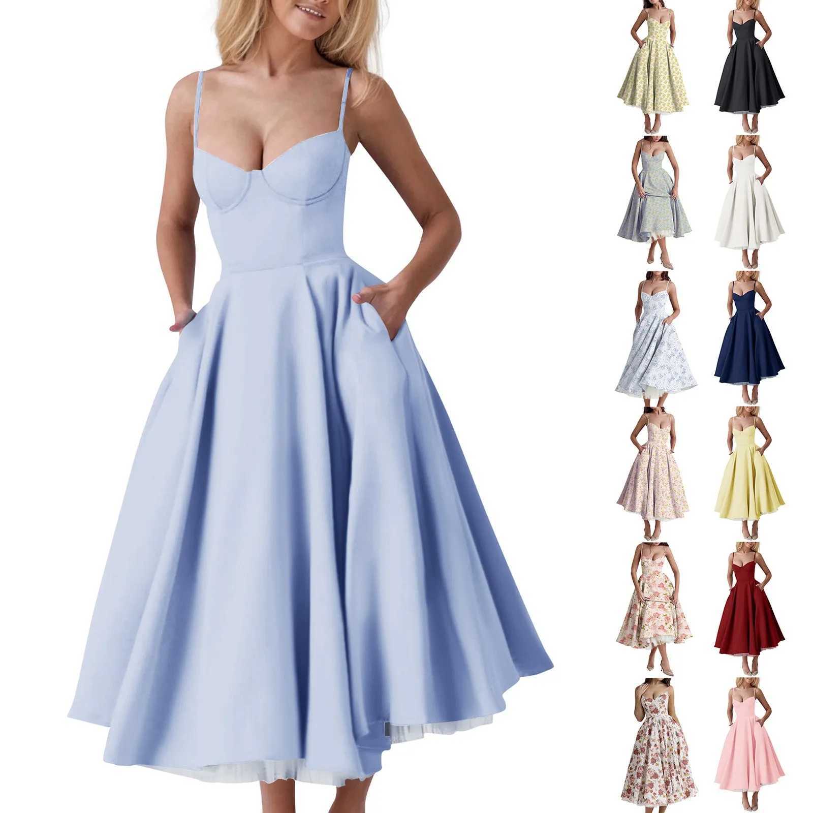Elegant Womens Long Dresses Sexy Clothing Y2k Summer Mesh Suspender Dress Long Elbise Kadin Dress Door GirlsXJ250514