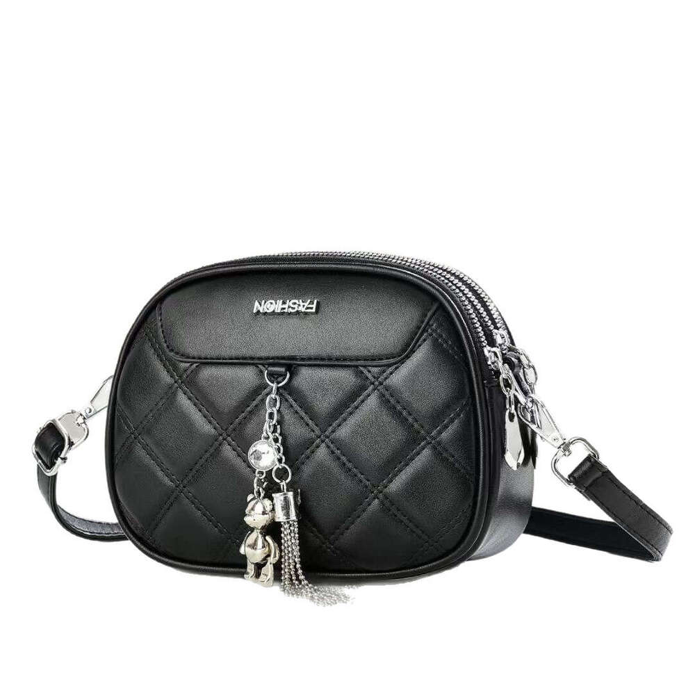 Xiaoxiangfeng Lingge for Women 2025 New Fashionable and Popular Soft Leather Crossbody Small Bag, Internet Famous Shoulder Bag