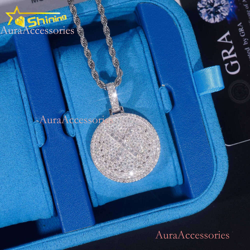 Hop Hip Iced Out Jewelry Pass Dia Tester Sterling Sier Moissanite Pendant Men Fashion Charm Pendants