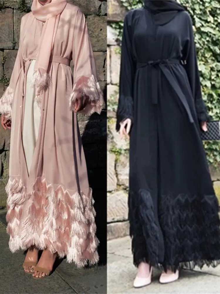 Ramadan Eid Khimar Kimono Abaya Damen Dubai Luxury Islam Muslim Women Ka Kaftan Robe Musulmane Caftan Marocain Femme X250514