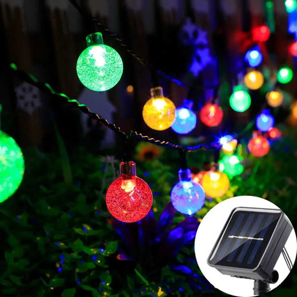 Solar String Lights Garden 100/50/20 LED Outdoor Crystal Ball Fairy Light Home Patio Yard Decoration Lamp Garden Garland Z250514