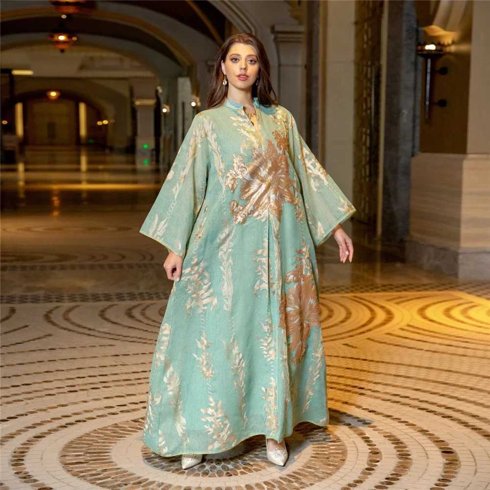 Muslim Abaya Dress Dubai Ramadan Sequins Floral Embroidered Moroccan Caftan Women Evening Gown Eid Djellaba Jalabiya Vestidos X250514