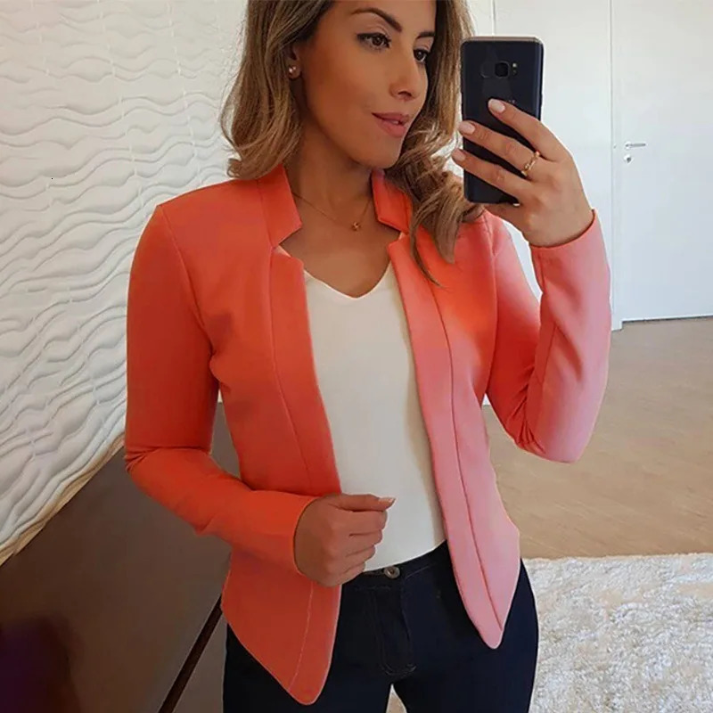 Women Thin Black Blazers Suit 2025 Female Spring Blazer Jackets Long Sleeve OL Casual Womens Slim Coats Femme Ladies White Tops 250513