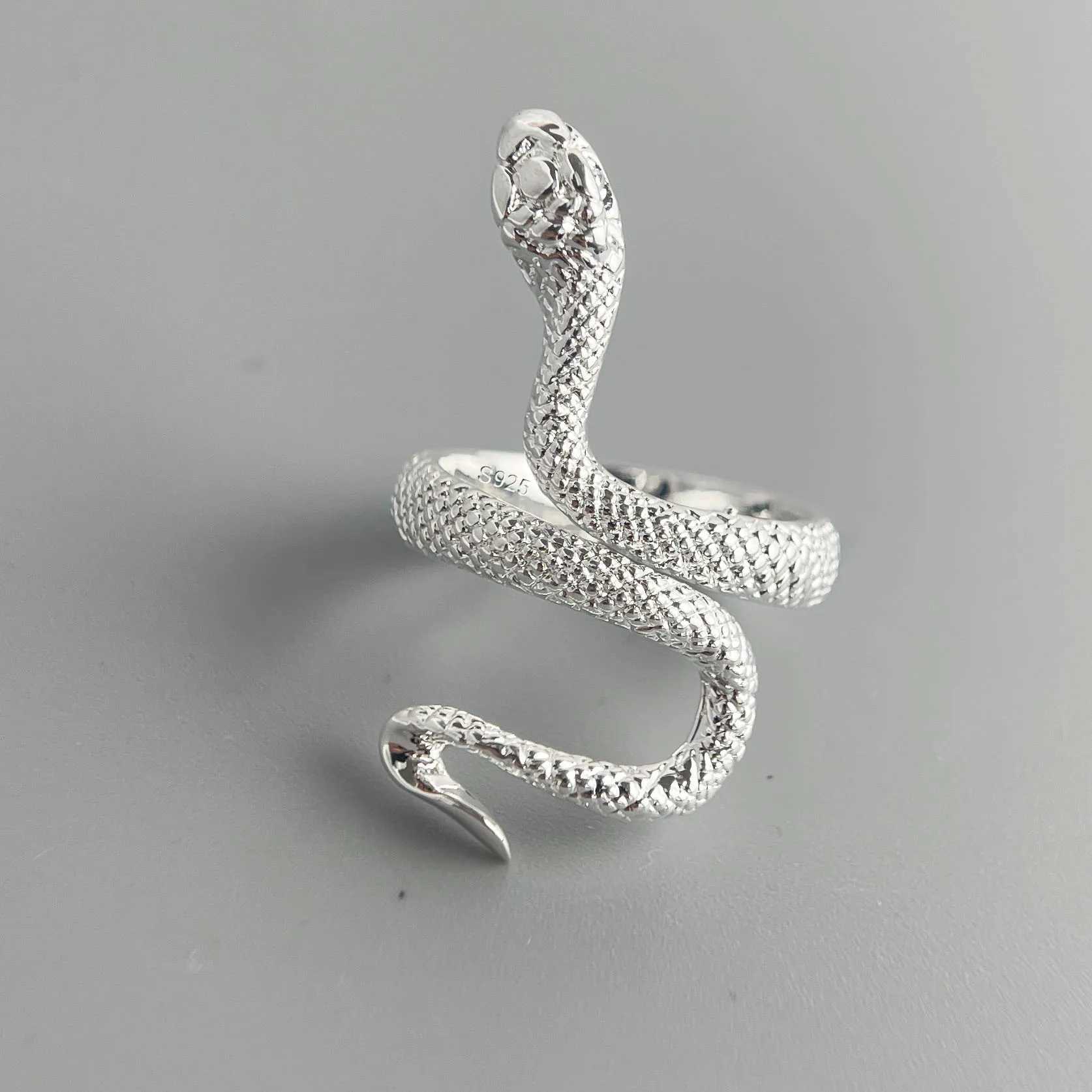 BF CLUB 925 Sterling Silver String Ring For Women Jewelry Finger Open Handmade Inter Snake Rings Allergy For Birtay GiftXJ250514