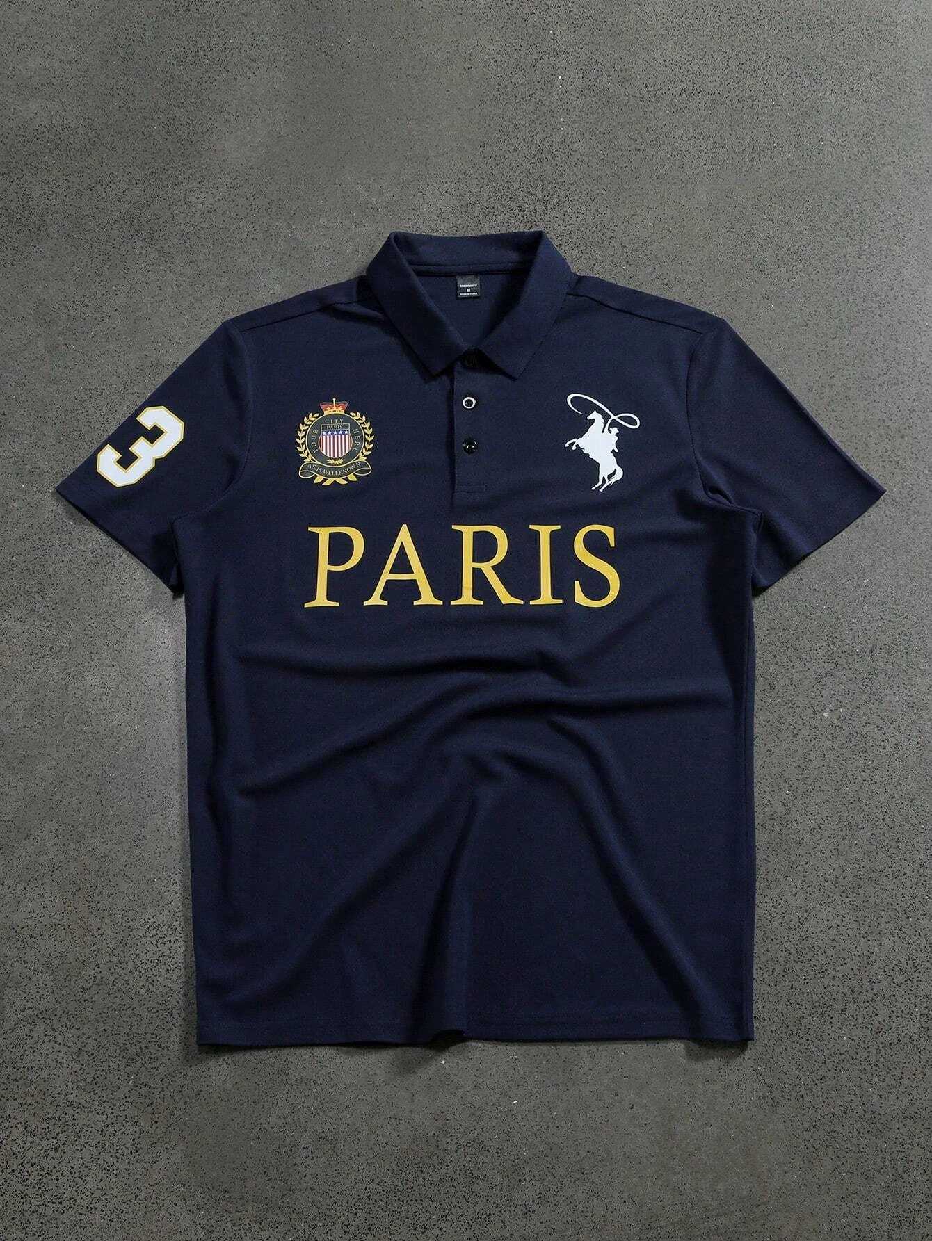 Manfinity Mode Mens Short Slve Polo Shirt Minimst And Fashionable Suitable For Summer Strt printing sports style polo X2505141