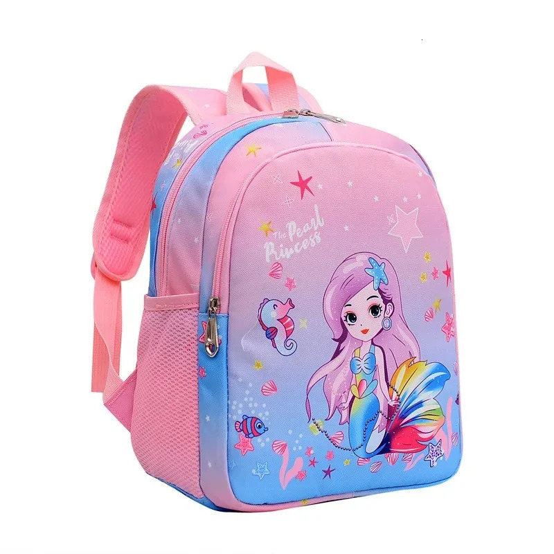 Toddler Girls Backpack Cartoon Unicorn Mermaid Print School Bag For Kindergarten Elementary Gift For Children Girls Backpacks 250514