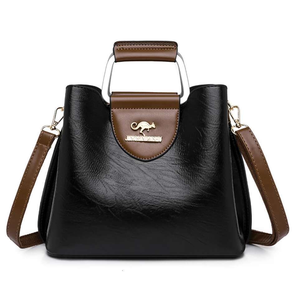 Designer Handbag Purses For Women 2024 Female Oil Leather Branded Shoulder Crossbody Messenger Tote Bag Small Fashion Sac