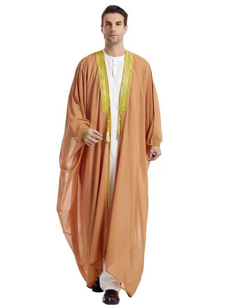 Ramadan Abayas For Prayer Clothes Men Ka Open Muslim Kimono Abaya Turkey Arabic Islam Djellaba Homme Robe Musulmane Hombre X250514