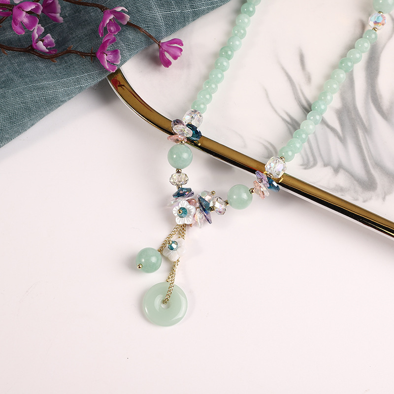 Exquisite crystal double circle stone bracelet, feminine forest style, simple and fashionable, beaded, best friend bracelet straight