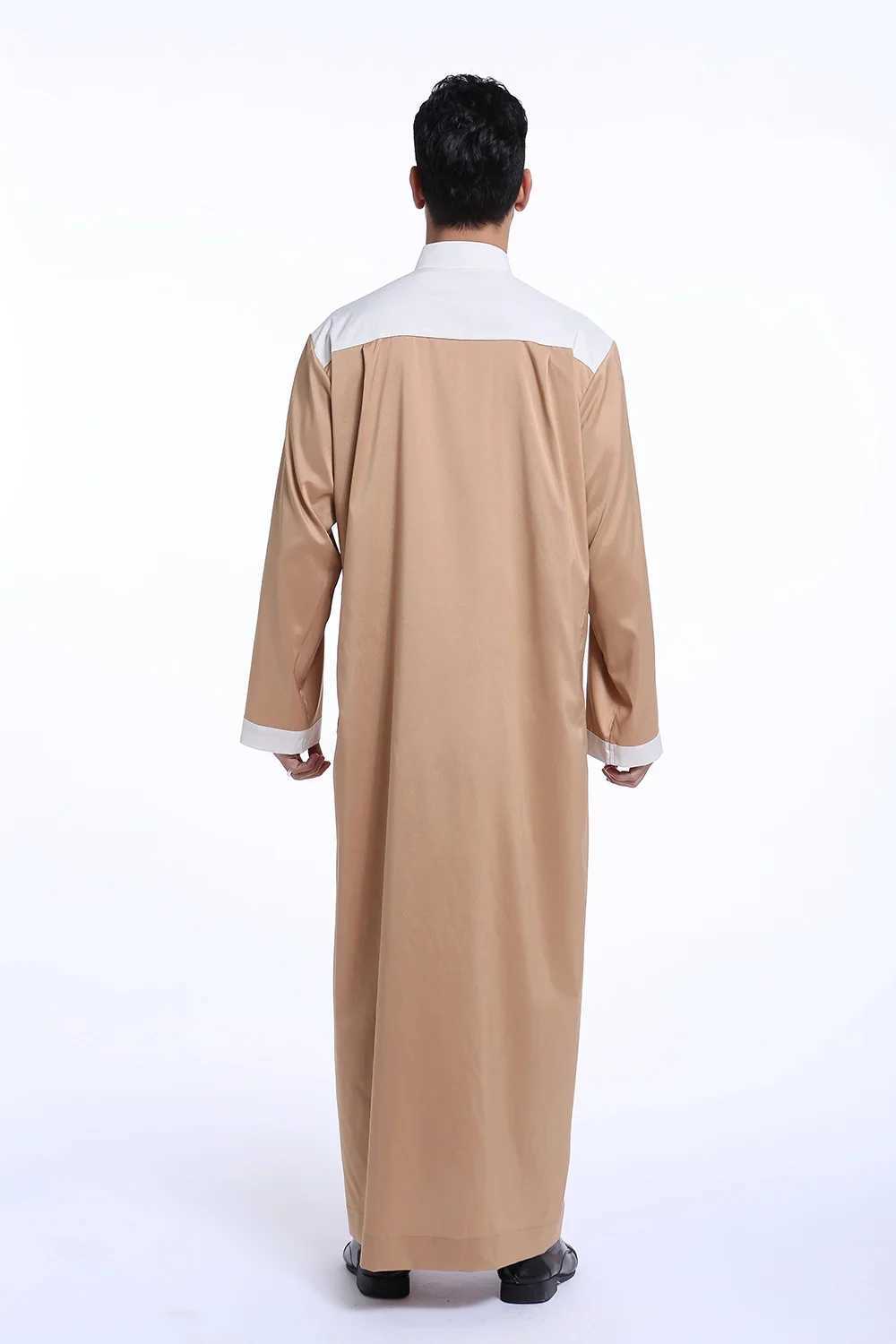 Saudi Arabic Men Jubba Thobe Muslim Long Sleeve Robe Thoub Eid Ramadan Dishdasha Traditional Clothing Islamic Prayer Abaya Dress X250514