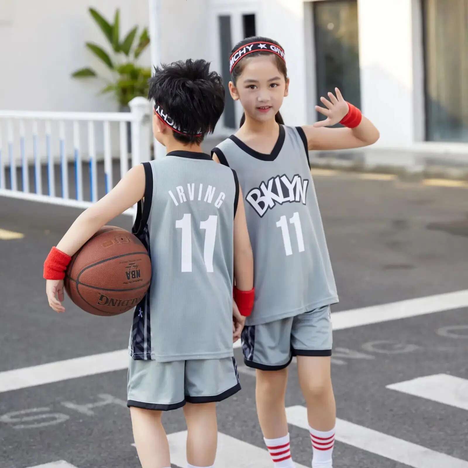 NEW 24/25 Children's Clothing Suit Boy Girl Basketball Jerseys 11 Game Team Uniform Training Vest And Shorts