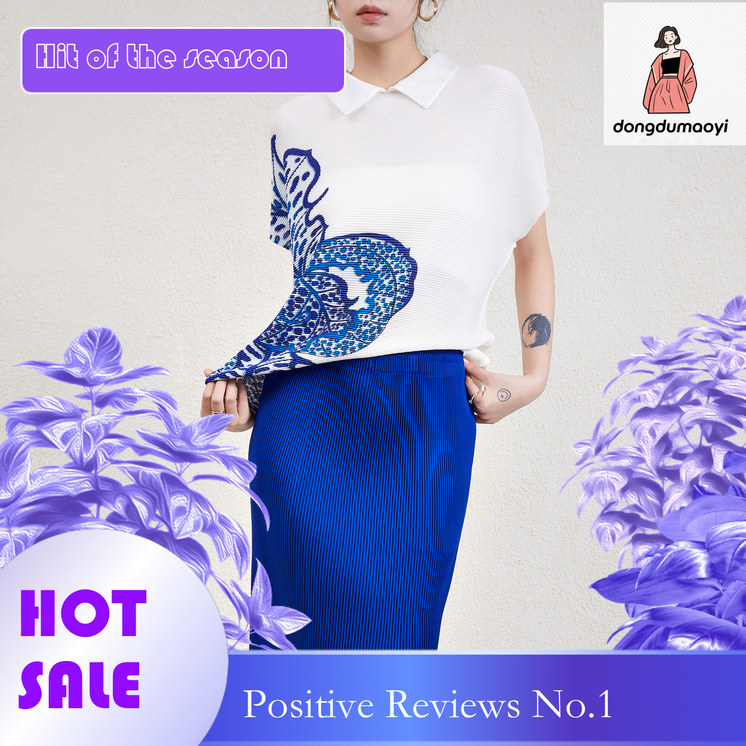 dongdumaoyi Korean casual short sleeved top for women's spring summer new styles, sense of luxury and slimming temperament. A versatile T-shirt w