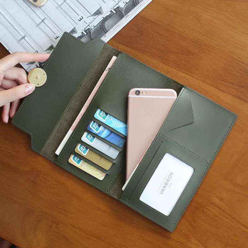 Long Women's Frosted Wallet PU Leather Female Hasp Money Purse Ladies Fashion Clutch Phone Bag ID Credit Card Holder Case