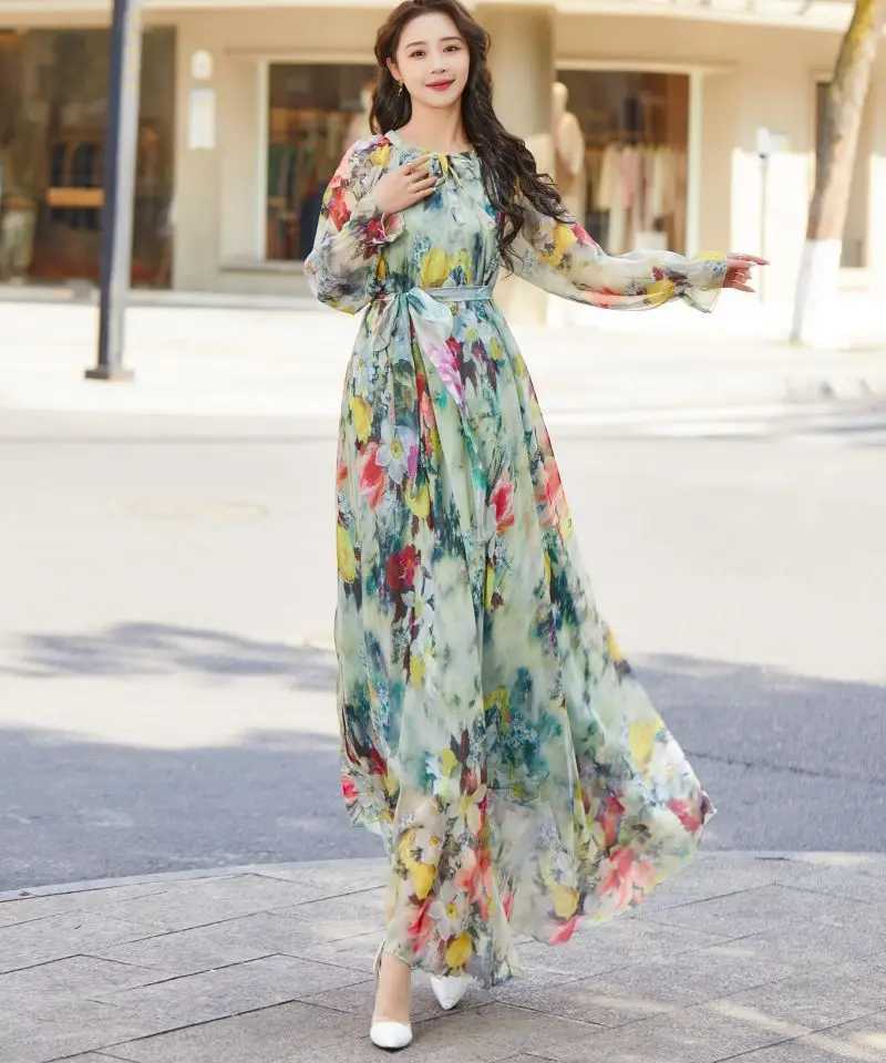 Summer Beach Wedding Guest Maxi Dress Bohemian Maternity Photoshoot Alabiya Fashion Muslim Chiffon Long Dress Seaside Plus Sizes X250514