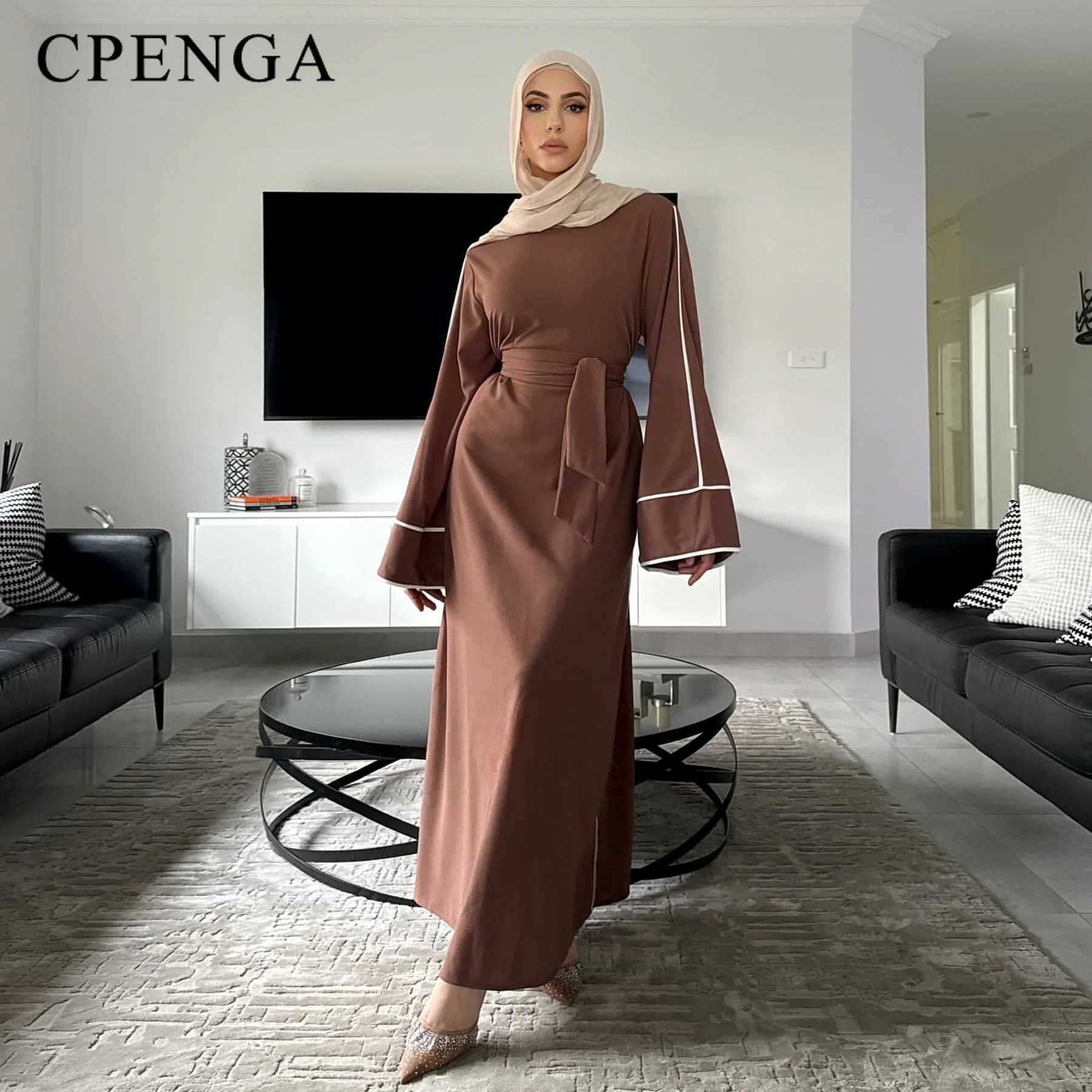 2024 Ramadan Middle East Muslim Modest Dress for Women Dubai Black Abaya Eid Church Pray Clothing Islamic Turkey Solid Long Robe X250514