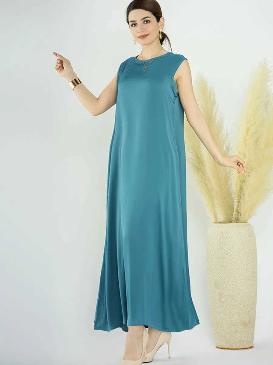 Muslim Women Middle East Trkiye Dubai Abaya Solid underwear Dress Modest Ramadan Robe Kaftan Femme African Dresses Clothing X250514
