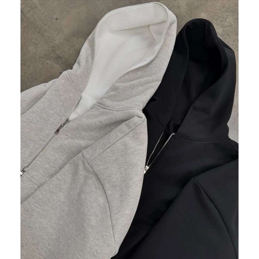 Streetwear Casual New White Zip Up Fashion Sports Mens Womens Long Sleeved Hoodies Clothes Lining Thick Sweatshirt Hoodie Designer