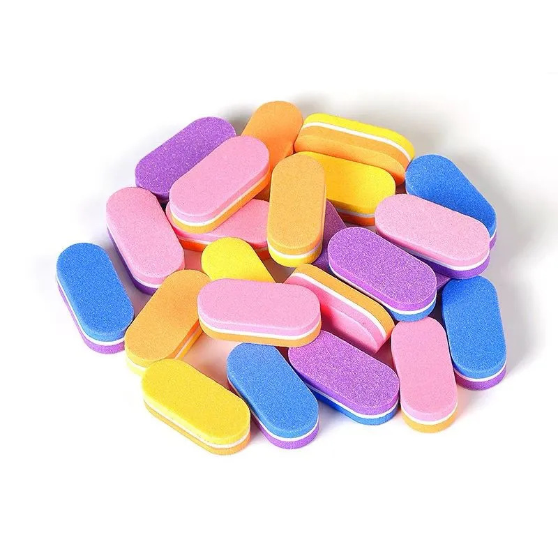 Mini Sponge Scrub Nail File Double-sided Nail File For Polishing And Rubbing And Shaping Nail File