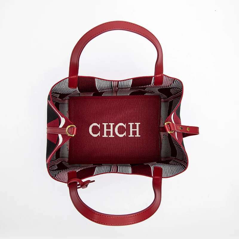 CH New Solid Color Outer Exquisite Fly Weaving Handmade Woven Large Capacity Shoulder Bag Ladies Handbag Fashion Classic