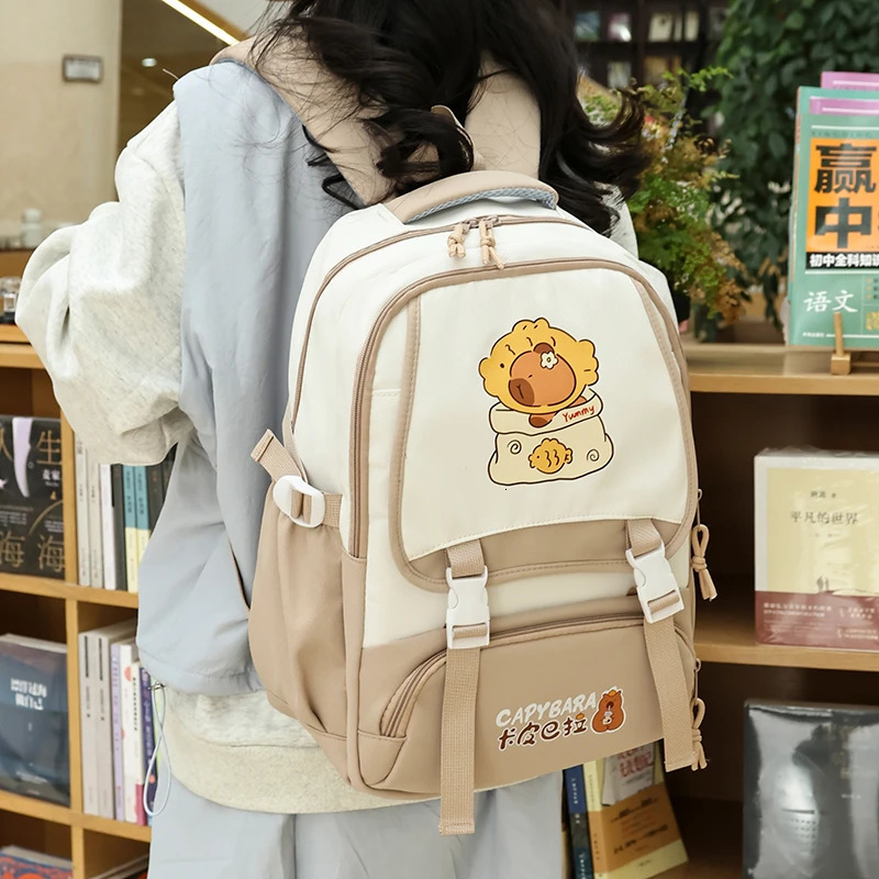 Cartoon Capybara Backpack School Backpack Kawaii Backpack School Bag Gift for Kids Boys Girls 250514