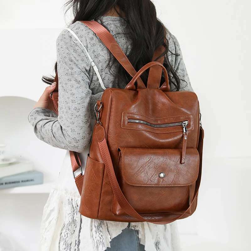 High-End Soft PU Shoulder Bag For Women, Latest Fashion Trend, Multi-Functional, Personal Leisure, Stylish Backpack, Light Trave