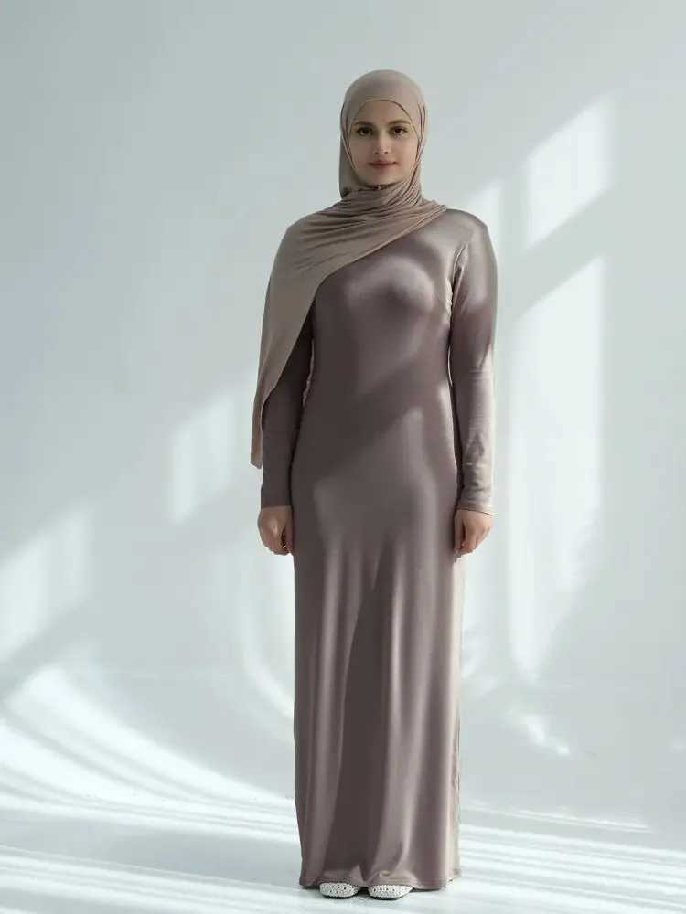ModaL Cotton Inner Dress For Abaya Damen Dubai Islam Muslim Long Modest Under Hijab Dresses Women Robe Femme Musulman Vestido X250514