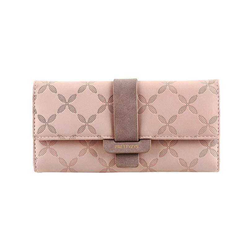 Female Fashion Long Wallet Quality Emed Leather Women Folded Design Money Bag Lady Coin Purse Credit Card Holders For Girls