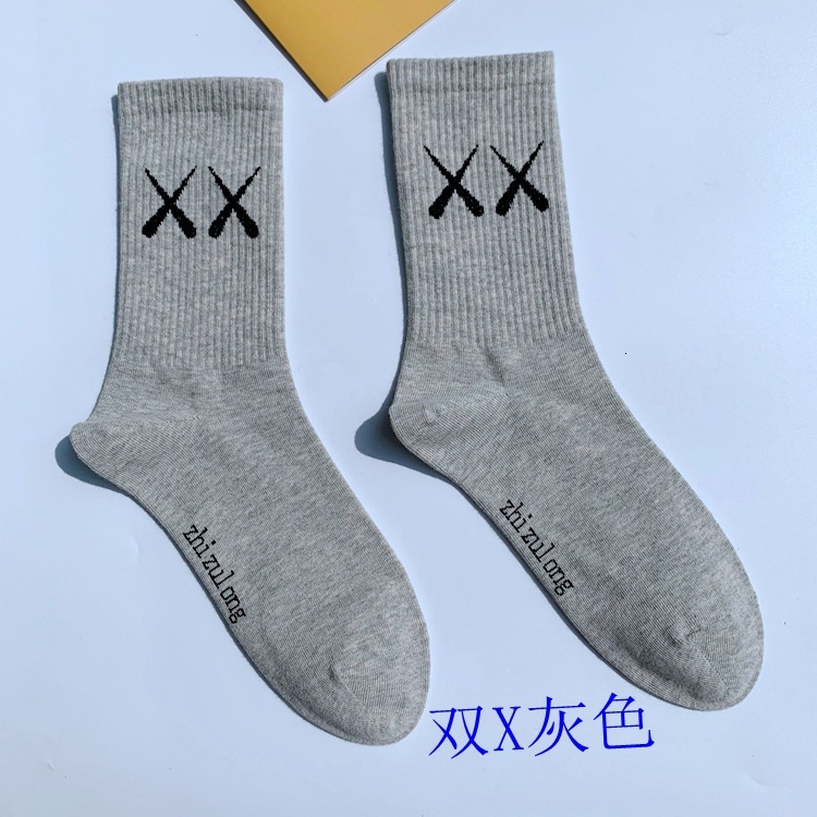 Designer Socks XX Ins Trendy Internet Red Cotton Men S And Women S Middle Color College Style Street Skateboarding Sports Long Socks Sports Socks