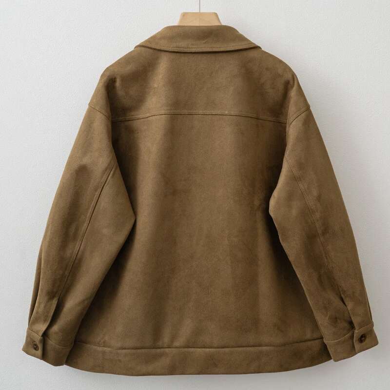 2025 Fall / Autumn Winter New Women Fashion Suede Jacket Basic Blazer
